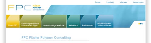 Flüeler Polymer Consulting website