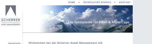 Scherrer Asset Management website