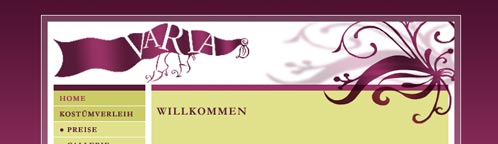 Varia Kostuemverleih website